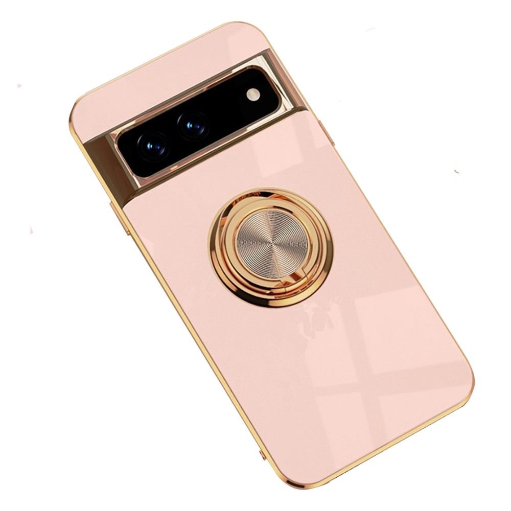 Dirigo Silicone Case For Google Pixel With Magnetic Ring Kickstand Pink