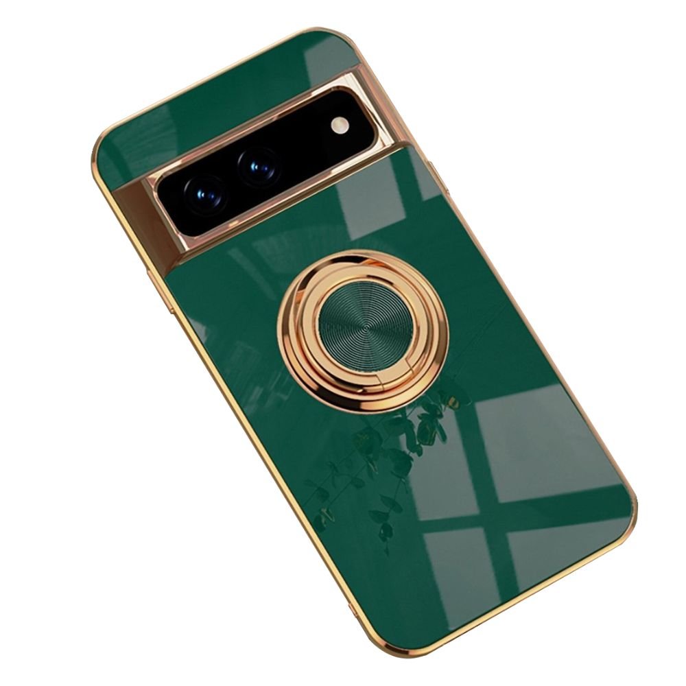 Dirigo Silicone Case For Google Pixel With Magnetic Ring Kickstand Dark Green