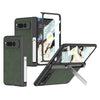 Doli Leather Case for Google Pixel Fold With Tempered Glass Green Google Pixel Fold