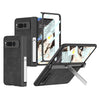 Doli Leather Case for Google Pixel Fold With Tempered Glass Black Google Pixel Fold