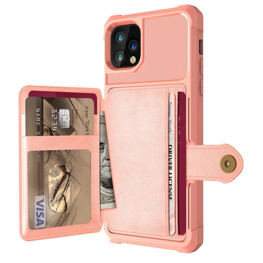 Echo Luxury Leather Wallet Case For iPhone Series 14-17 Rose