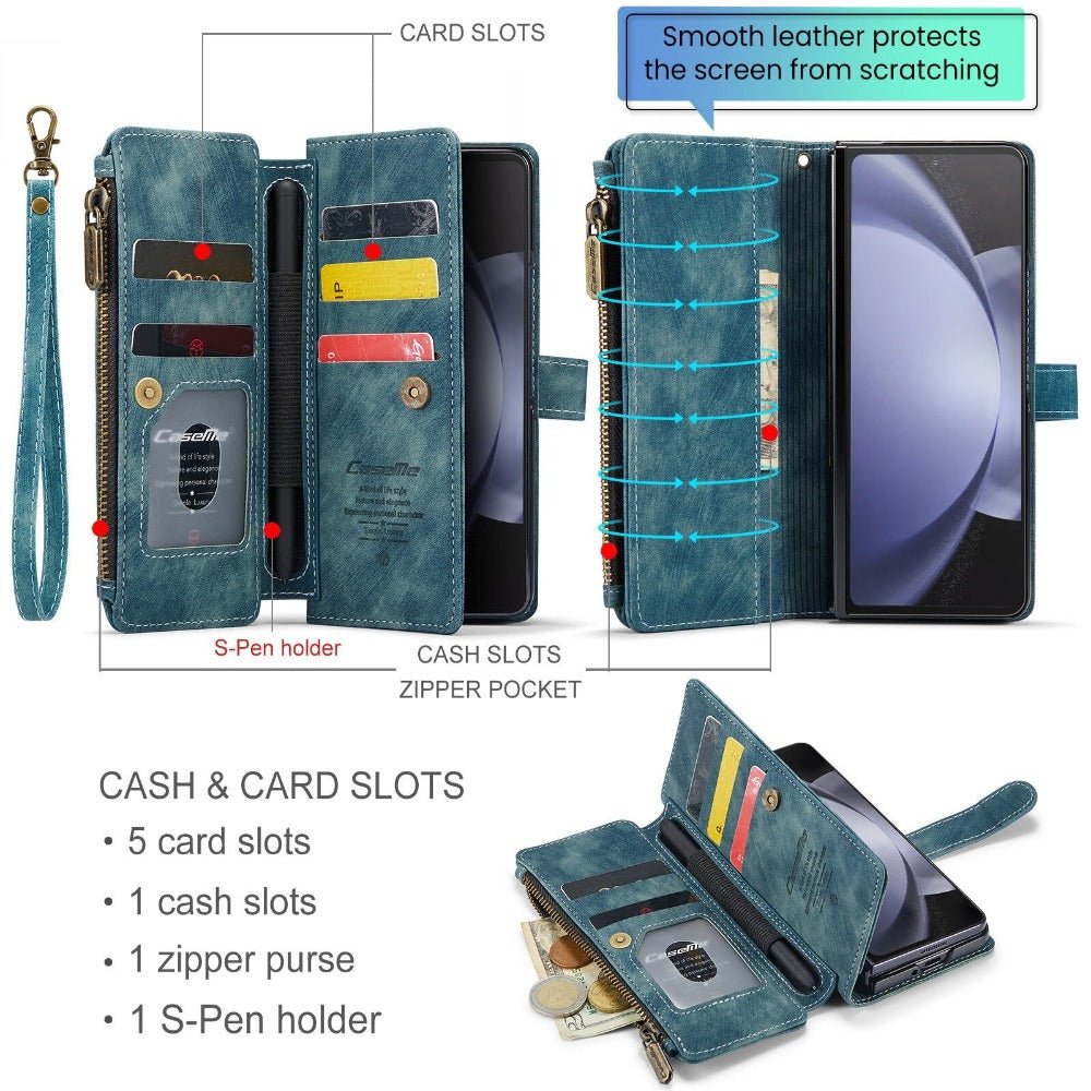 Eligo Leather Wallet Case for Galaxy Z Fold With Pen Slot