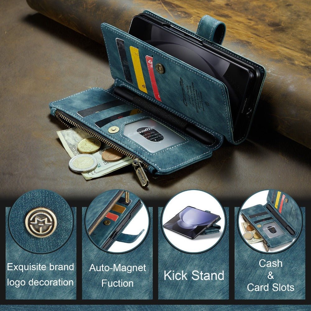 Eligo Leather Wallet Case for Galaxy Z Fold With Pen Slot