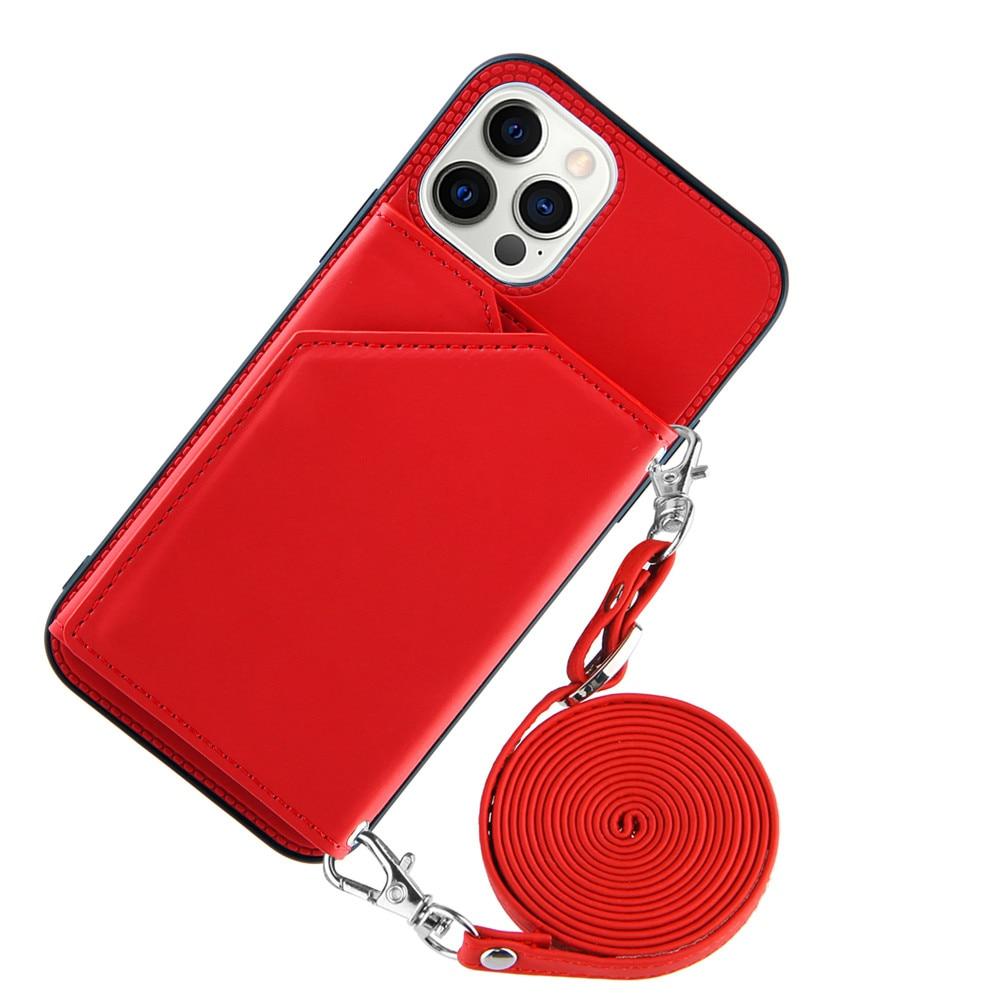 Everest Leather Wallet iPhone Case for Series 14 Red