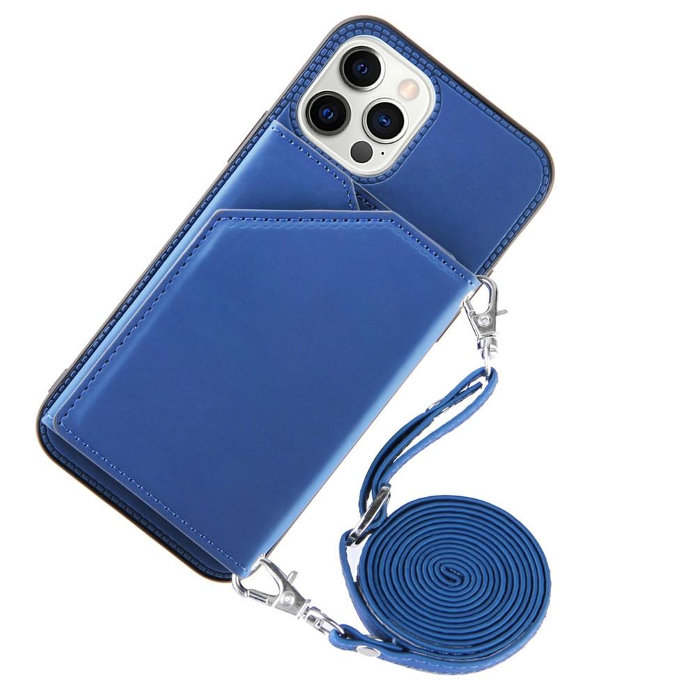 Everest Leather Wallet iPhone Case for Series 14 Blue