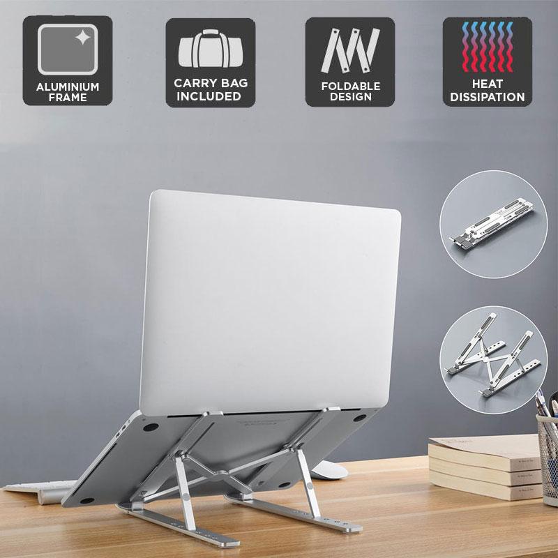 LappyLite Adjustable Aluminium Foldable Non-Slip Laptop Stand