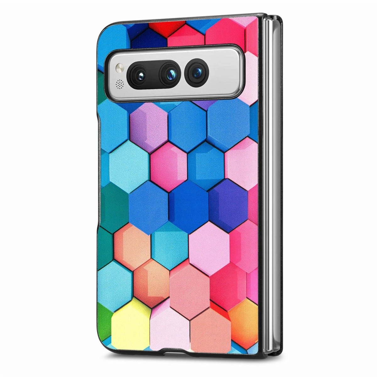 Lene Multi-Coloured Painted Leather Case for Google Pixel Fold Pattern 1 Google Pixel Fold
