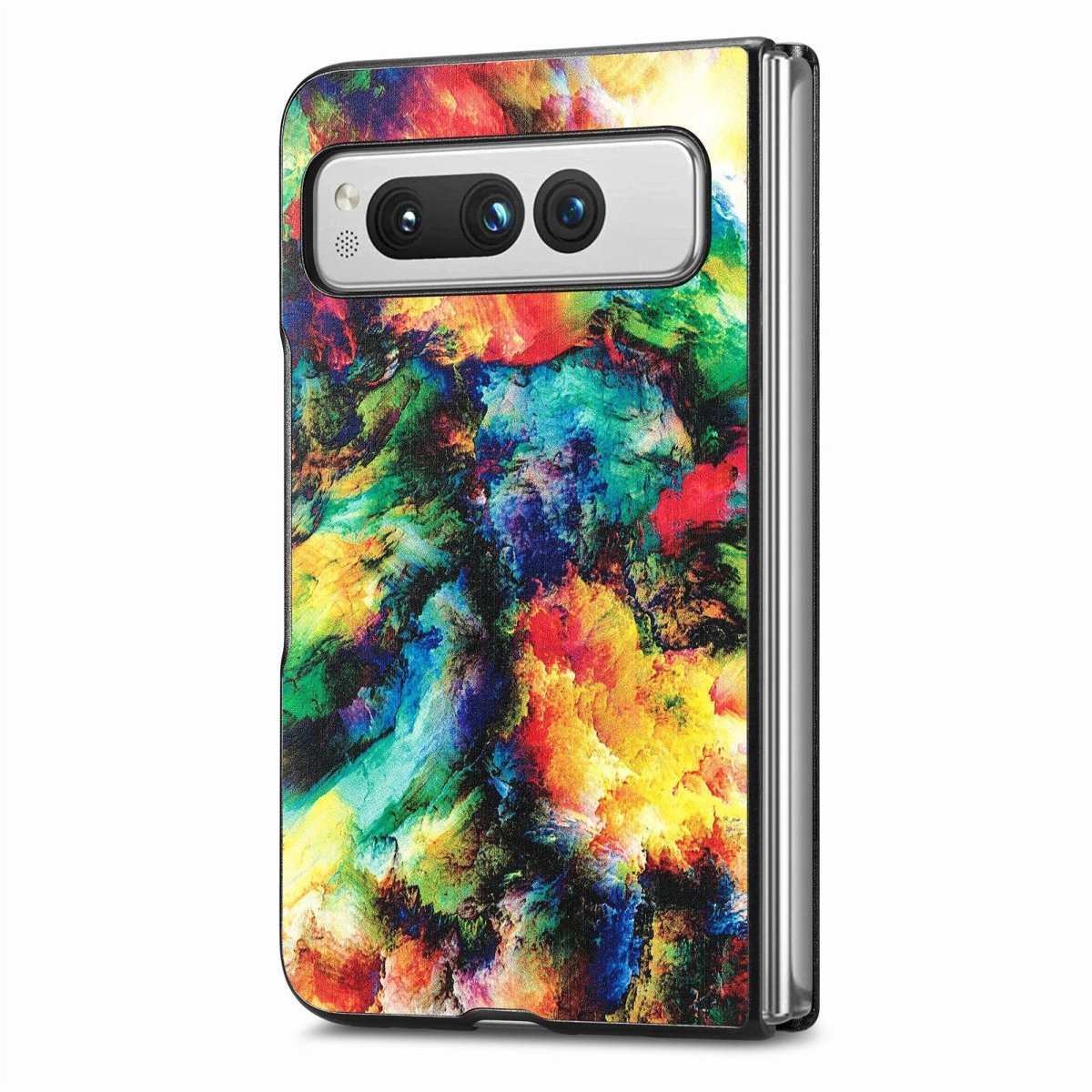 Lene Multi-Coloured Painted Leather Case for Google Pixel Fold Pattern 3 Google Pixel Fold