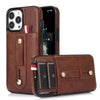 Leo Retro Leather iPhone Case with Card Slot Brown