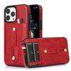 Leo Retro Leather iPhone Case with Card Slot Red