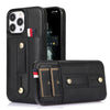 Leo Retro Leather iPhone Case with Card Slot Black