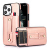 Leo Retro Leather iPhone Case with Card Slot Rose Gold