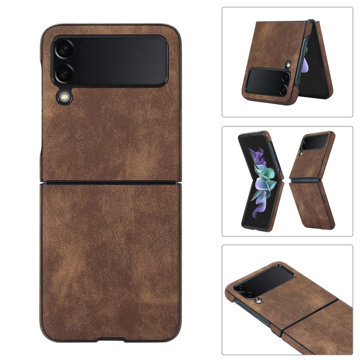 Mellis Slim Fit Leather Galaxy Z Case With Wallet Card Slots