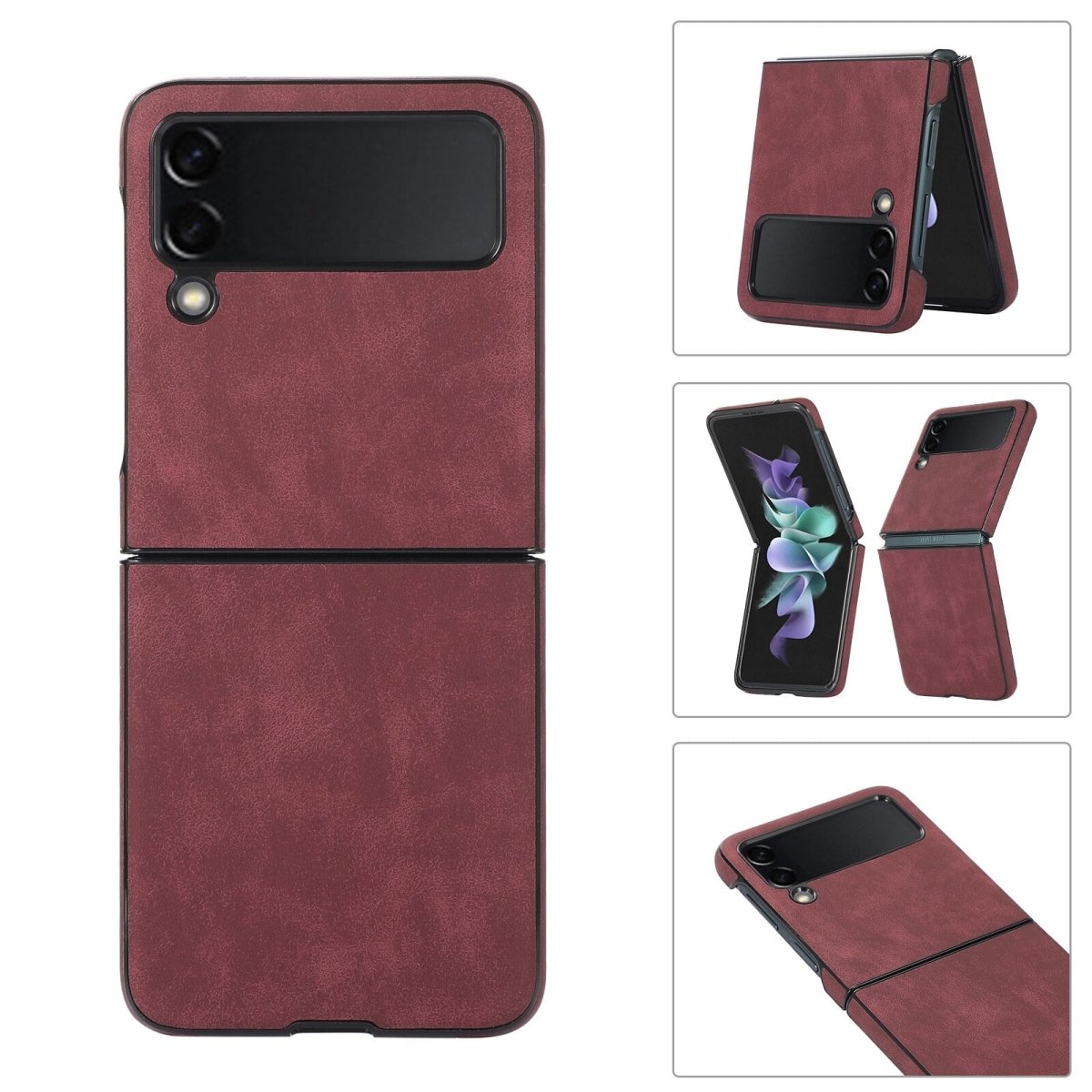 Mellis Slim Fit Leather Galaxy Z Case With Wallet Card Slots