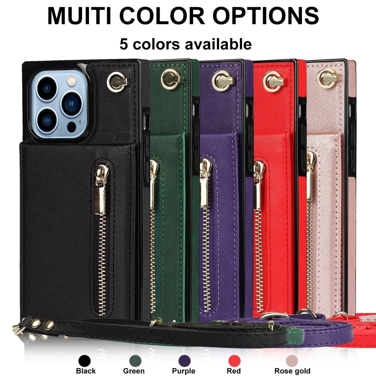 Nitida Crossbody Leather Case With Stand For iPhone 15 Series