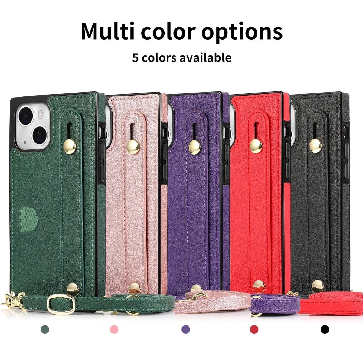 Nox Slim Leather Shockproof Case for iPhone 15 Series With Wrist Strap