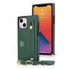 Nox Slim Leather Shockproof Case for iPhone 15 Series With Wrist Strap Green