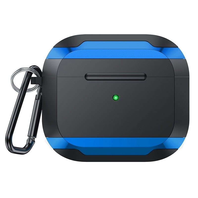 Quod Aluminum Futuristic AirPods 3 Case Quod Black Blue AirPods 3