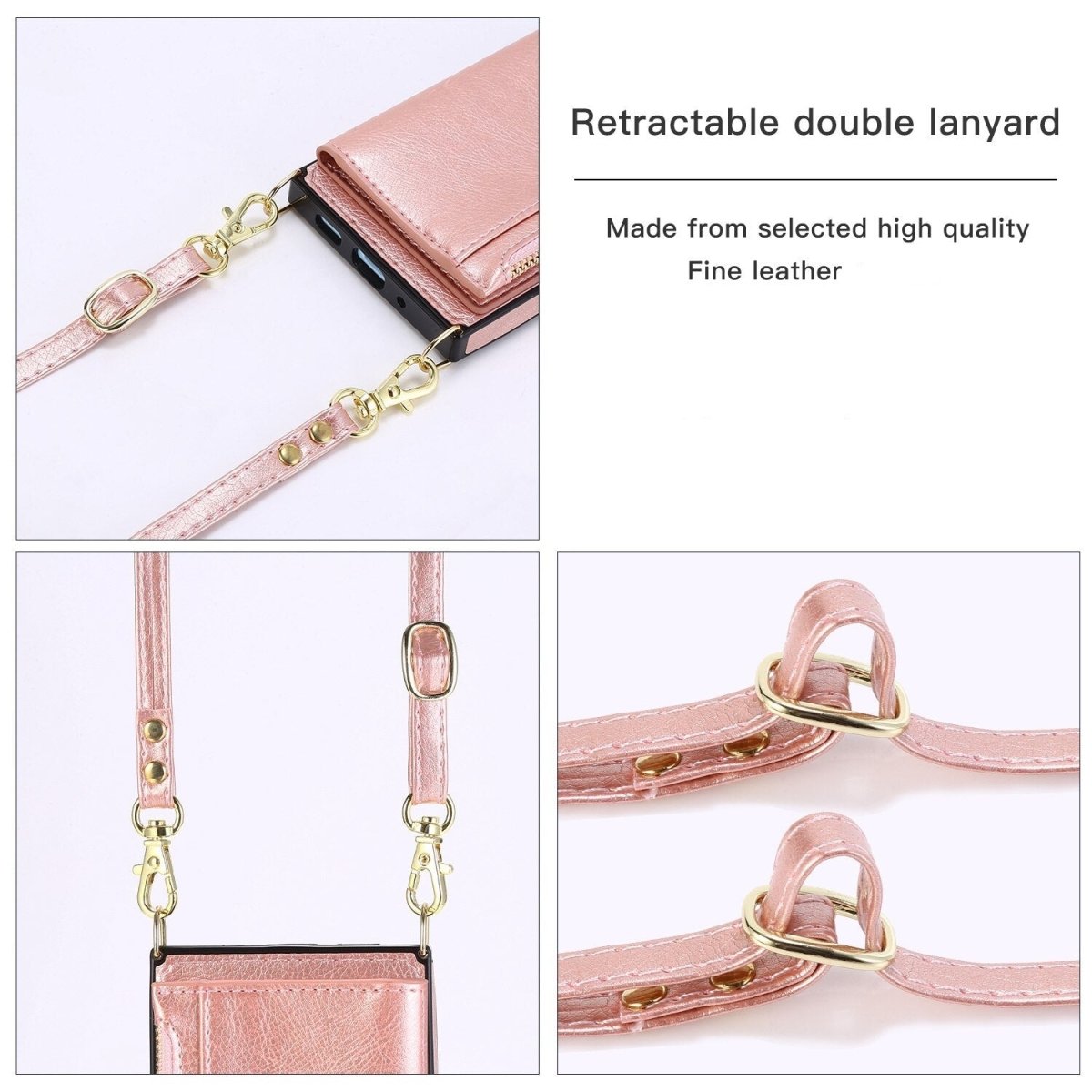 Regno Leather Zipper Wallet iPhone Case with Card Holder