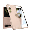 Rei Anti-Scratch Case for Galaxy Z Fold 5 With Ring Stand Champagne Galaxy Z Fold 5