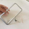 Tempered Glass Replacement For Titan Heavy Duty Metal iPhone Case Silver