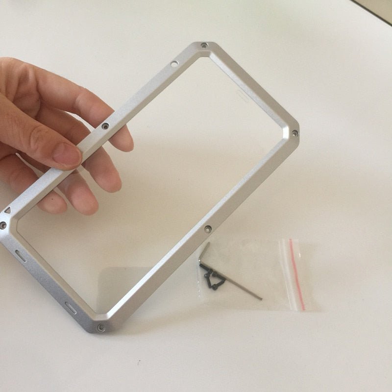 Tempered Glass Replacement For Titan Heavy Duty Metal iPhone Case Silver