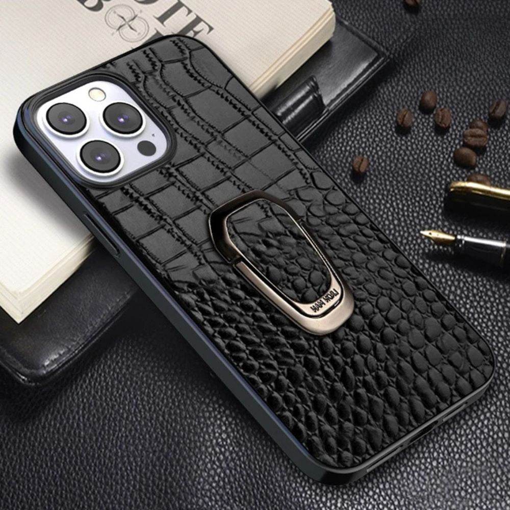 Adepto Leather iPhone Case With Ring