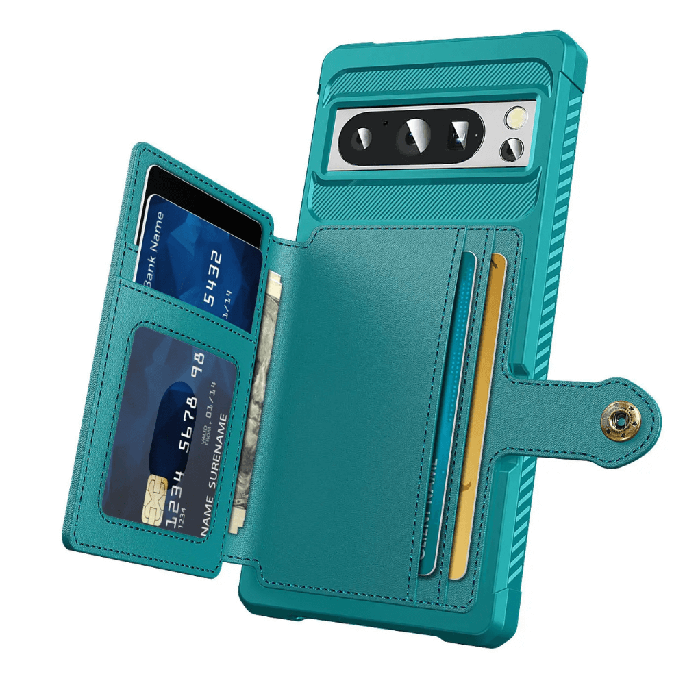 Abeo Shockproof Leather Wallet Case For Google Pixel