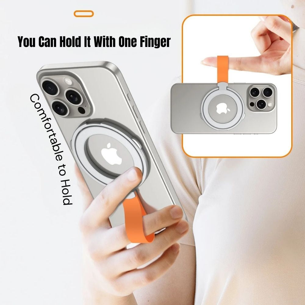 Fodio Magnetic Phone Grip & Kickstand With Silicone Strap