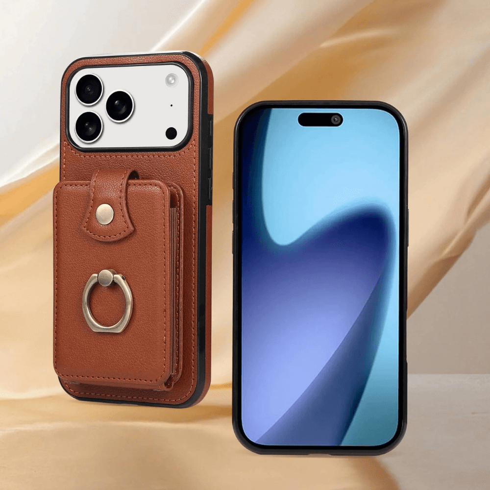 Sanus RFID Blocking Leather Wallet Case for iPhone Series 15-17