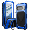 Gens Heavy-Duty Google Pixel Case with Built-in Tempered Glass & Camera Kickstand Blue