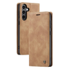 Dira Retro Leather Wallet Galaxy Case Brown