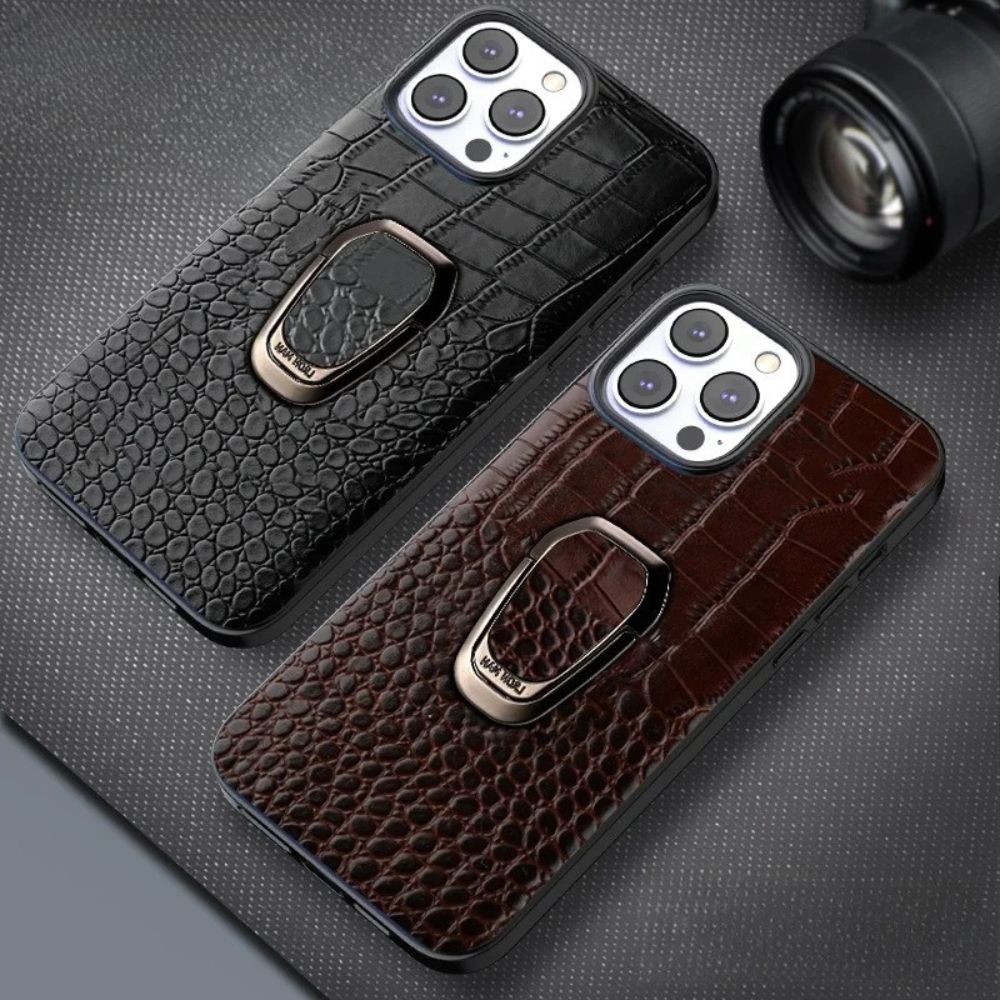 Adepto Leather iPhone Case With Ring