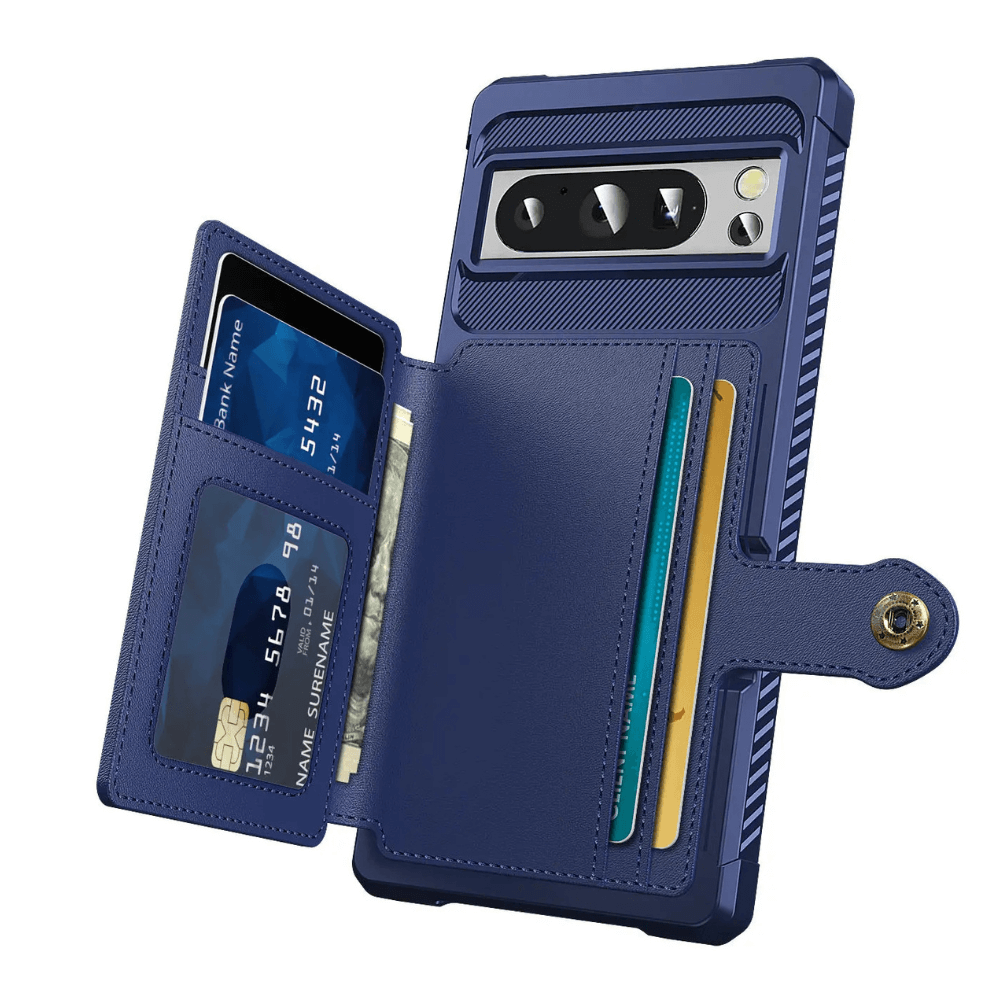 Abeo Shockproof Leather Wallet Case For Google Pixel