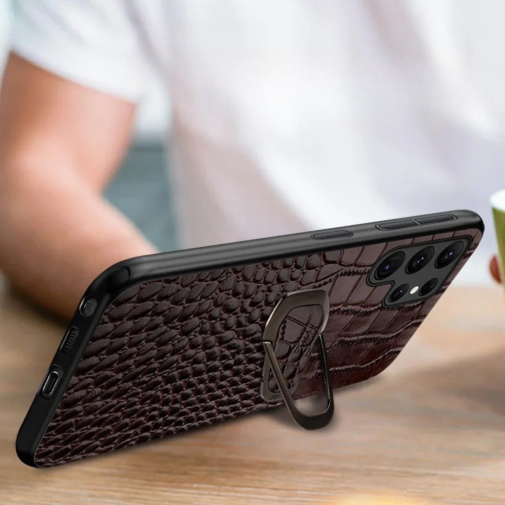 Acidus Leather Galaxy Case With Ring