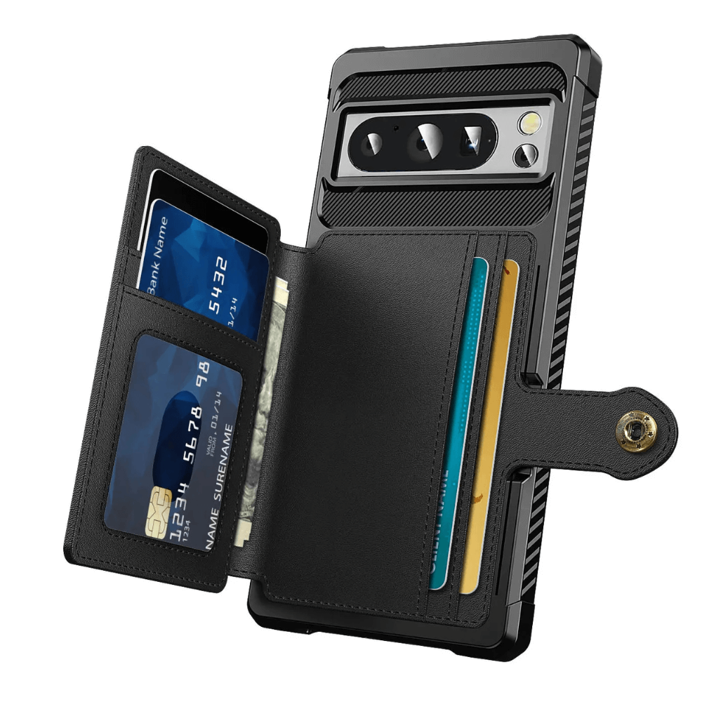 Abeo Shockproof Leather Wallet Case For Google Pixel