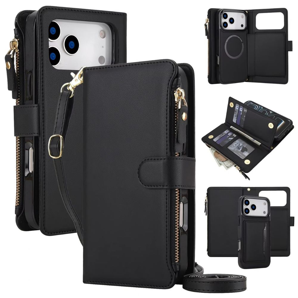 Diluo RFID Magnetic Detachable Wallet iPhone Case