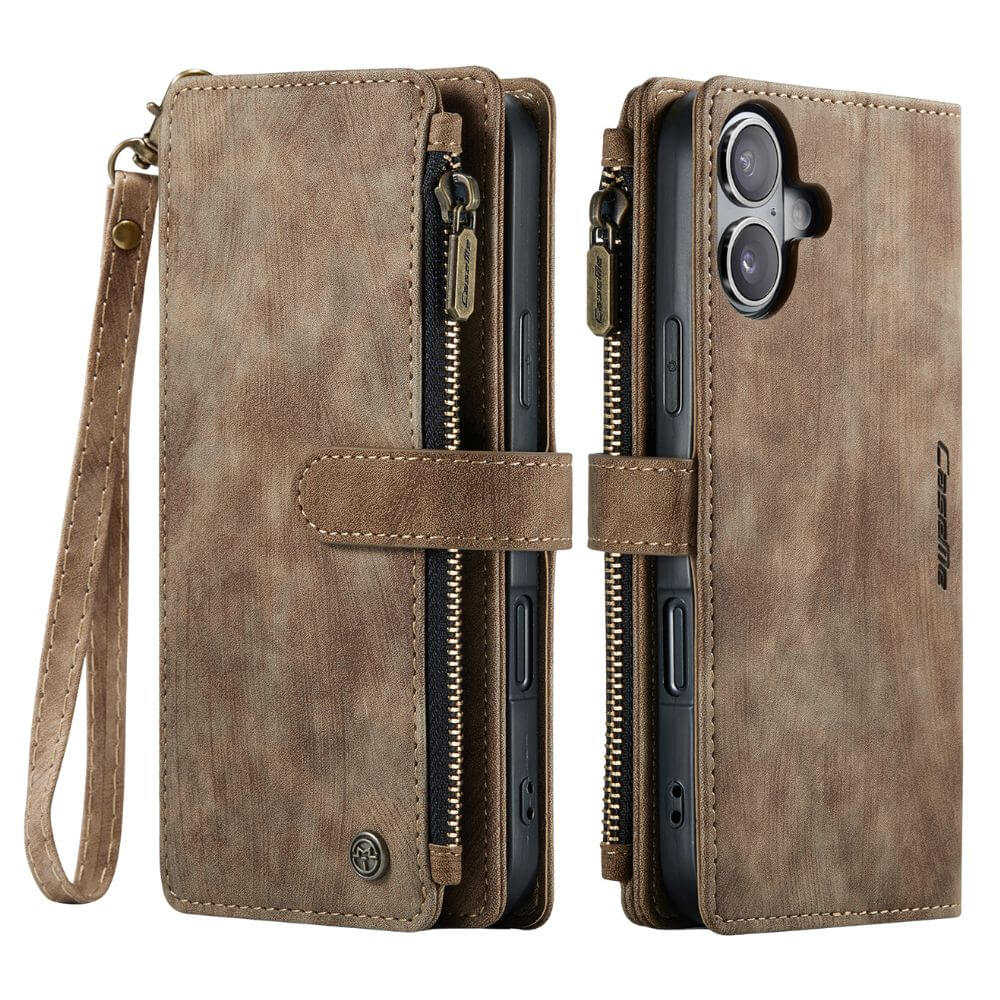Saevio Magnetic Leather iPhone Case Brown iPhone 17