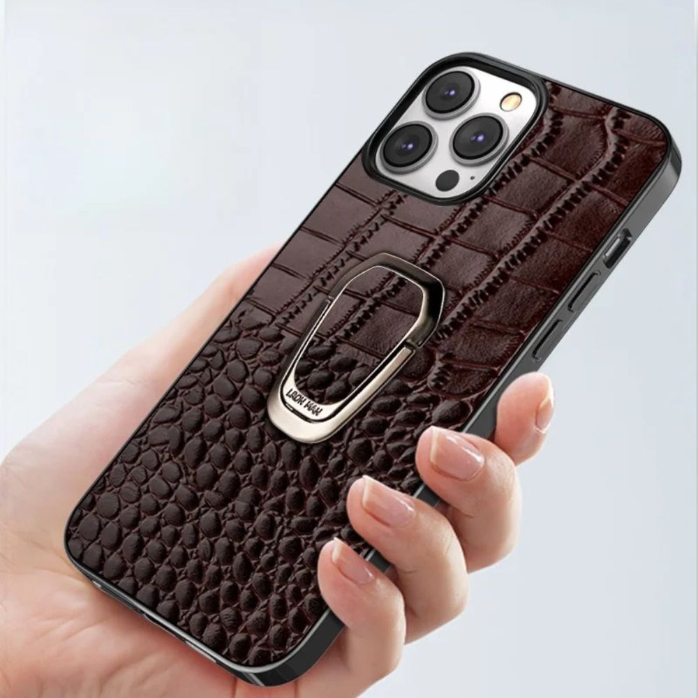 Adepto Leather iPhone Case With Ring