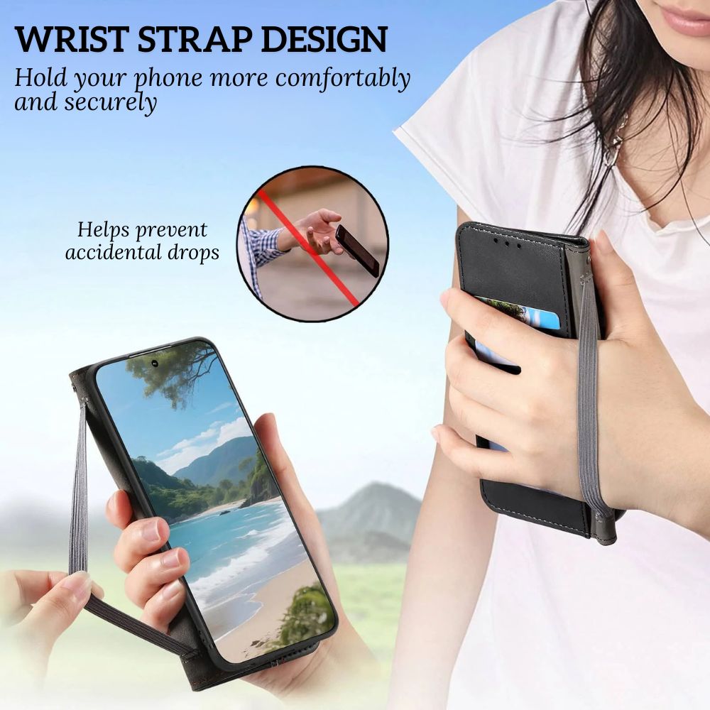 Civis Leather Wallet Flip iPhone Case