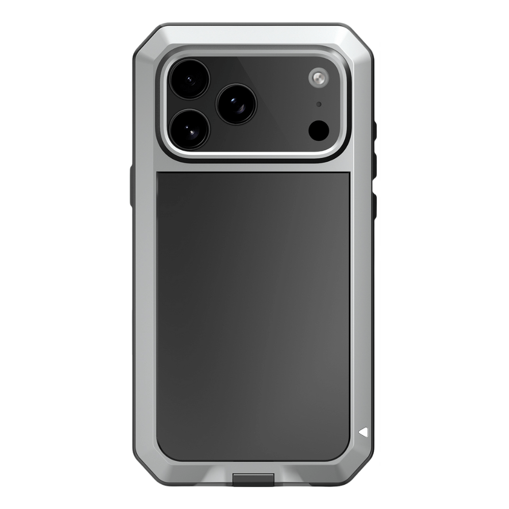 Titan Heavy Duty Metal iPhone Case For 14-17 Series Silver