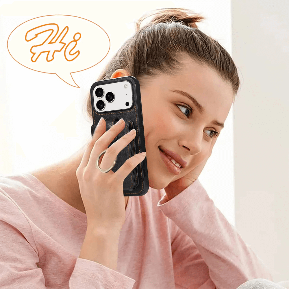 Sanus RFID Blocking Leather Wallet Case for iPhone Series 15-17