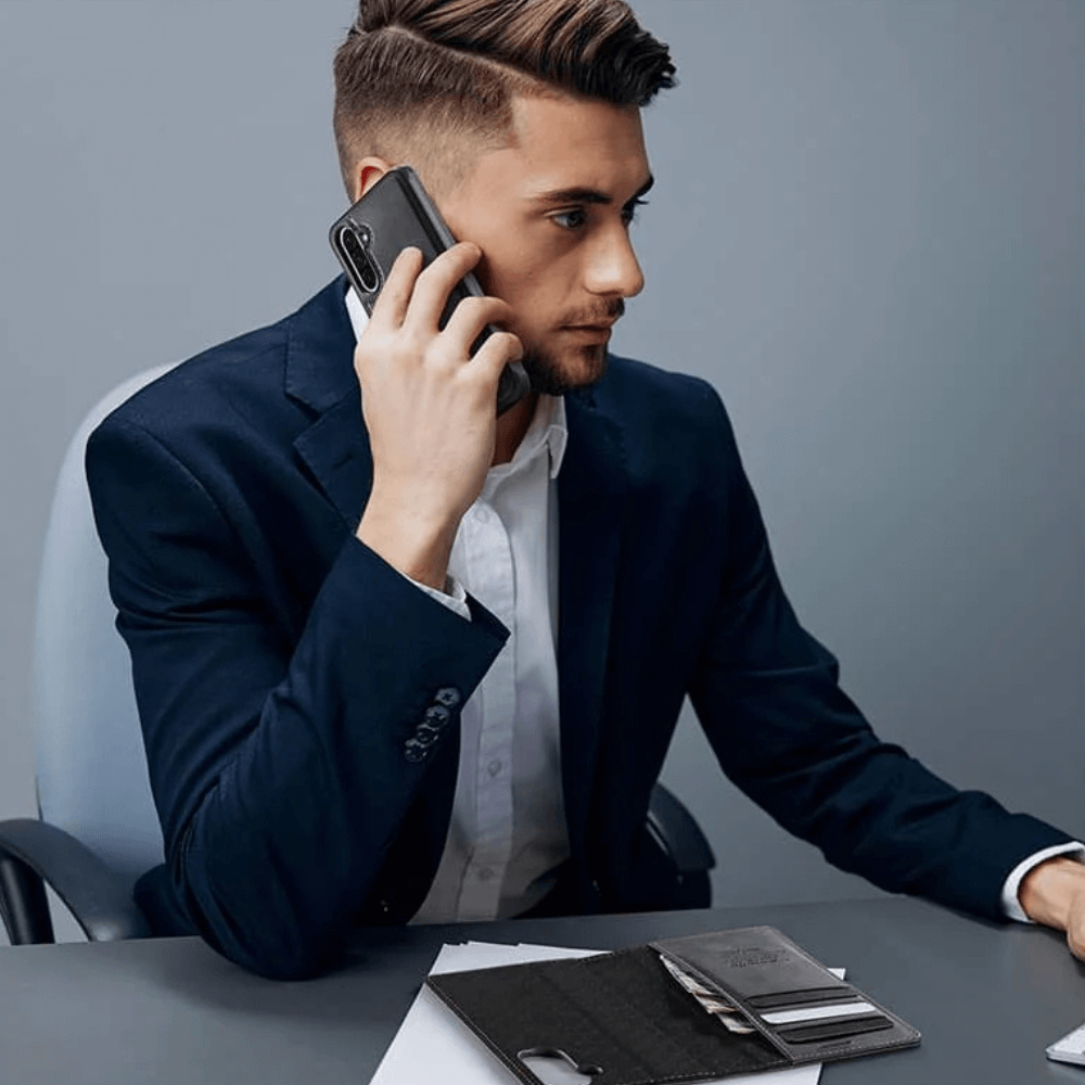 Quin Leather Flip Wallet Galaxy Case