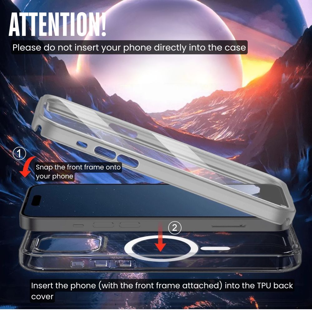 Advoco Shockproof MagSafe iPhone Case With Screen Protector