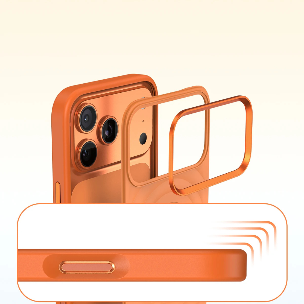 Linea Wave Shockproof iPhone Case With Metal Buttons