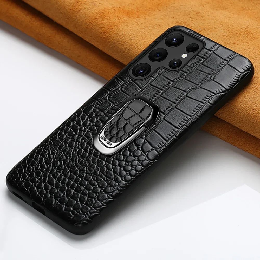 Acidus Leather Galaxy Case With Ring