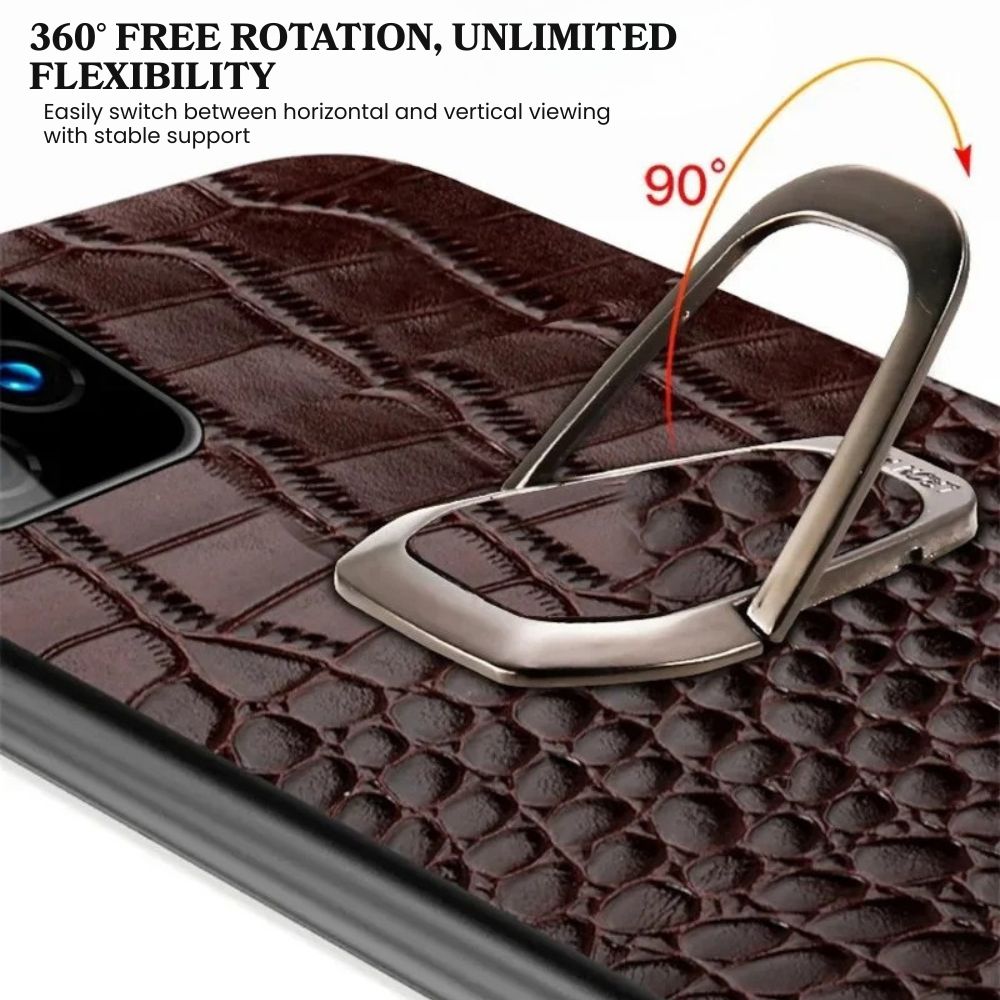 Adepto Leather iPhone Case With Ring