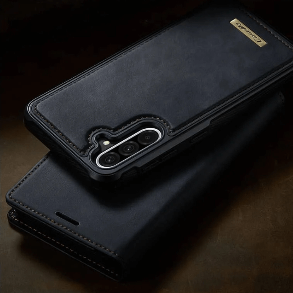 Quin Leather Flip Wallet Galaxy Case