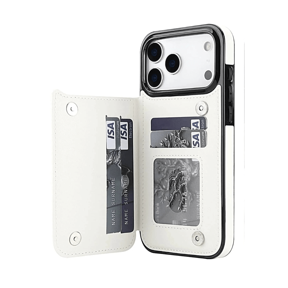 Tempero Leather Flip Wallet Case for iPhone Series 15-17
