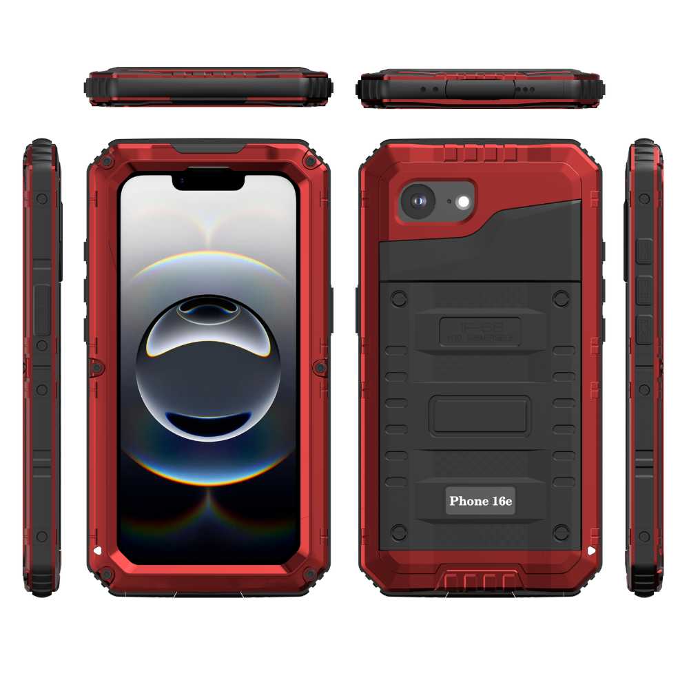 Celare Waterproof Armor iPhone Case Red
